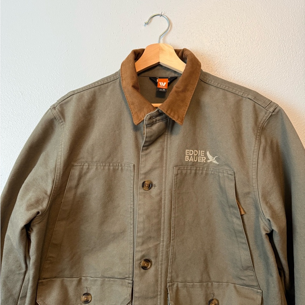 Eddie Bauer Men's Olive Barn Jacket - Picture 3 of 5